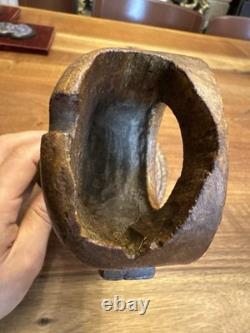 Boîte de montre sculptée en bois, art populaire du XVIIIe siècle