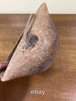 Bol en bois sculpté à la main d'Afrique antique PRIMITIF Motif de points Art populaire #11