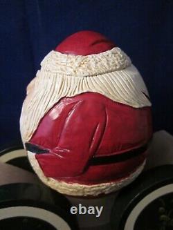 Briere Folk Art Pull Toy 1990 Santa Claus Egg Ball & 1992 Panier / Berceau #304