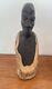 Buste En Bois Sculpté à La Main D'un Homme Africain Du Kenya, Folk Art Vintage
