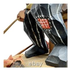 CARL OLOF TRYGG ART POPULAIRE SUÉDOISE Sculpture en bois sculptée Hobo Mid-Century Modern