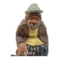 CARL OLOF TRYGG ART POPULAIRE SUÉDOISE Sculpture en bois sculptée Hobo Mid-Century Modern