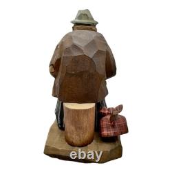 CARL OLOF TRYGG ART POPULAIRE SUÉDOISE Sculpture en bois sculptée Hobo Mid-Century Modern
