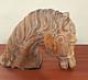 Cheval De Carrousel Antique Rare En Bois SculptÉ Avec Encolure À Tenon Et Mortaise