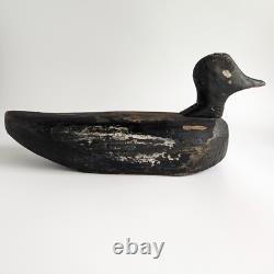 Canard Décoy Primitif Antique Sculpté à la Main Peint Rustique Art Populaire Affichage