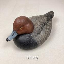 Canard Roux en Bois Sculpté à la Main, Décoy Vintage, Art Populaire Sculpté et Peint