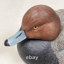 Canard Roux en Bois Sculpté à la Main, Décoy Vintage, Art Populaire Sculpté et Peint