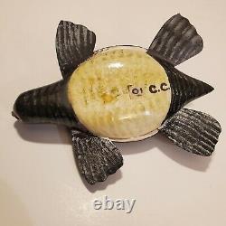 Carl Christiansen 01 Turtle Vintage Fish Decoy Lure Folk Art Wood Carving Nice