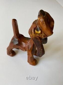 Carter Hoffman Bois Sculpté Original Estampillé Et Taggé Dog Beagle