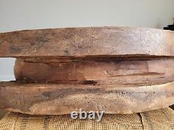 Chèvre à bascule en bois sculpté d'art populaire fantaisiste du milieu du siècle