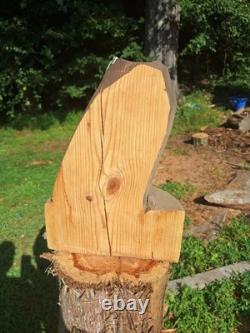 Chouette en bois sculptée à la tronçonneuse unique