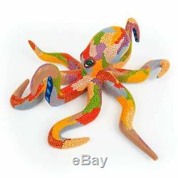 Colourful Octopus Oaxacan Alebrije Sculpture Sur Bois Fine Mexican Folk Art Sculpture