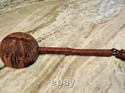 Cuillère en bois sculptée à la main, antique amérindienne ou d'art populaire