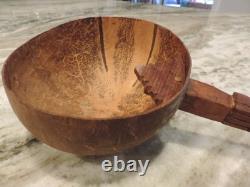 Cuillère en bois sculptée à la main, antique amérindienne ou d'art populaire