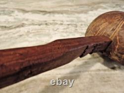 Cuillère en bois sculptée à la main, antique amérindienne ou d'art populaire