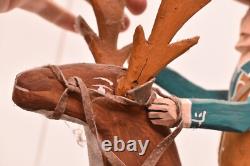 DELBERT BUCK Sculpture Cowboy Monte Cerf ART POPULAIRE NAVAJO Art Amérindien Sculpté