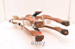 DELBERT BUCK Sculpture Cowboy Monte Cerf ART POPULAIRE NAVAJO Art Amérindien Sculpté