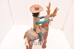 DELBERT BUCK Sculpture Cowboy Monte Cerf ART POPULAIRE NAVAJO Art Amérindien Sculpté