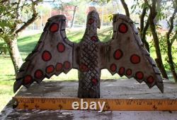 Dan et Barbara Strawser PA Folk Art Aigle en bois sculpté style Schimmel OOAK 10,5 H