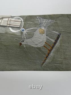 Daniel M Hale Sculpture de Trompette Folk Art Unique en Son Genre Signée 2002