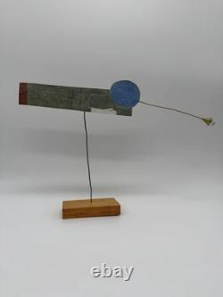 Daniel M Hale Sculpture de Trompette Folk Art Unique en Son Genre Signée 2002