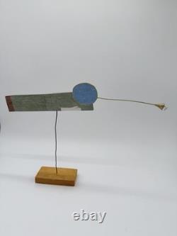 Daniel M Hale Sculpture de Trompette Folk Art Unique en Son Genre Signée 2002