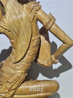 Danseur balinais en bois sculpté à la main 2003 14 Art populaire Indonésie Détails intricats