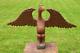 Énorme 1974 Daniel & Barbara Strawser Art Populaire Sculpté Oiseau / Aigle Dans Le Style Schimmel