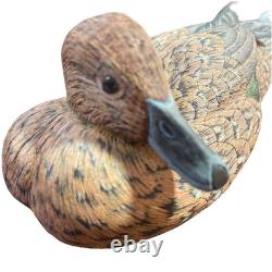 ENSEIGNE EN BOIS PEINTE ET Sculptée À LA MAIN ART POPULAIRE CANARD DECOY PINTAIL Mike & Nancy Scherer