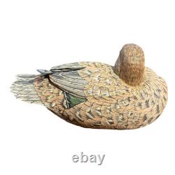 ENSEIGNE EN BOIS PEINTE ET Sculptée À LA MAIN ART POPULAIRE CANARD DECOY PINTAIL Mike & Nancy Scherer