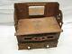 Early Sculpté En Bois Tramp Art Dresser Trinket Music Box Wood Cigar Folk Keepsake
