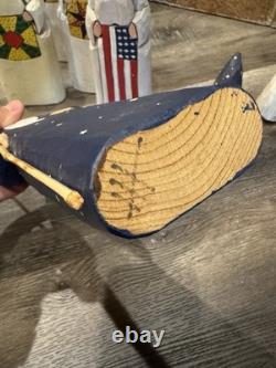 Ensemble d'anges en bois sculptés à la main Hollins & Hollins Folk Art