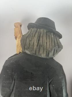 Ensemble de 4 Musiciens Klezmer Juifs Sculptés à la Main Figurines en Bois Folk Art 11