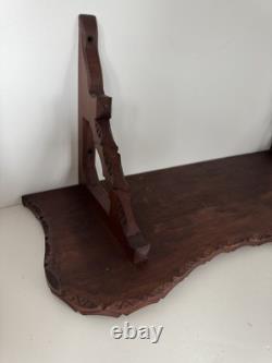 Étagère murale vintage / Arts et métiers / Sculptée à la main / Étagère d'art populaire