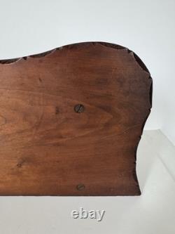 Étagère murale vintage / Arts et métiers / Sculptée à la main / Étagère d'art populaire