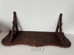 Étagère murale vintage / Arts et métiers / Sculptée à la main / Étagère d'art populaire