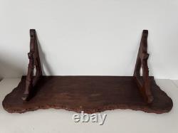 Étagère murale vintage / Arts et métiers / Sculptée à la main / Étagère d'art populaire