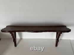 Étagère murale vintage / Arts et métiers / Sculptée à la main / Étagère d'art populaire