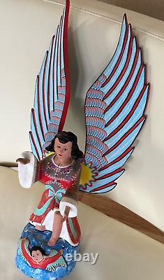 Famille Jimenez Ojeda Sn, Martin Tilcajete Oaxaca Sculpture en bois vintage/peinte 16