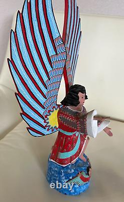 Famille Jimenez Ojeda Sn, Martin Tilcajete Oaxaca Sculpture en bois vintage/peinte 16