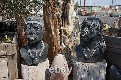 Fantastique 31 Tall 23 Wide Shona Tribe Sculpté Warrior Statue Livraison Gratuite