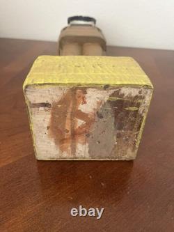 Figure d’art populaire indienne en bois sculpté vintage pour magasin de cigares, cigare de 18,5, bois 5¢