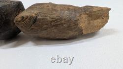 Figure en bois antique ou vintage, primitive, tribale ou d’art populaire, 8,5 pouces