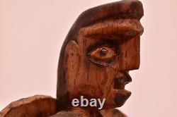 Figure en bois sculpté de Saint ATQ Guatemala Art populaire Santos Ange Chérubin Statue Putti
