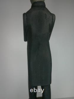 Figure en bois sculptée à la main et peinte représentant Oncle Sam, art populaire antique, fin des années 1800 Z50