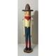 Figurine De Cowboy En Bois Sculpté Vintage Art Populaire Bottes Chapeau Bandana Americana Western