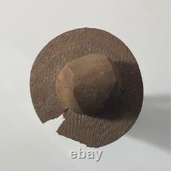 Figurine de cowboy en bois sculpté vintage art populaire bottes chapeau bandana Americana Western