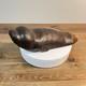 Figurine Sceau Sculpt&eacute;e Dans Une Cosse De Graine De Tagua, Vintage, En Bois, Sculpt&eacute;e &agrave; La Main, Art Populaire