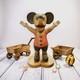 Figurine Vintage De Mickey Mouse En Bois Sculpt&eacute; &agrave; La Main, Art Populaire, 12