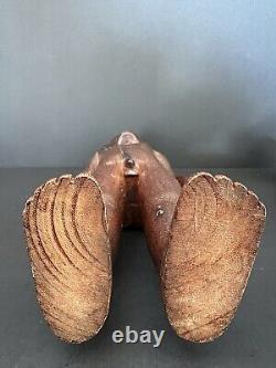 Figurines d'ancêtres (Vintage, 20ème siècle) Art populaire en bois vendues par paire
